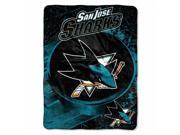 Northwest NOR 1NHL059000020RET San Jose Sharks NHL Micro Raschel Blanket 46 x 60 in.