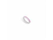 Fine Jewelry Vault UBU14WRD100PS1413 Created Pink Sapphire Eternity Band 14K White Gold 1 CT TGW 29 Stones