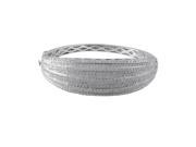 Dlux Jewels 60 mm Sterling Silver Bangle with White Cubic Zirconias Pave