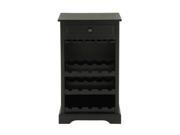 Benzara 96360 Classy Wood Black Wine Cabinet 19 x 34 in.