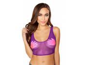 Roma Costume T3261 PP O S Sheer Top with Vinyl Hands Purple One Size