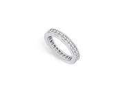 Fine Jewelry Vault UB14WSQ100CZ1602 1 CT CZ Eternity Band in 14K White Gold 31 Stones