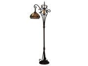 MEYDA 124839 63 in. H Baroque Bridge Arm Floor Lamp