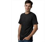 Hanes 5590 Tagless Pocket T Shirt Size 3 Extra Large Black