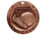Simba WCM828B 3 in. World Class Soccer Medallion Antique Bronze