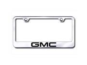 AUTO GOLD LFGMCEC Laser Etched GMC Logo On Chrome Metal Frame