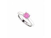 Fine Jewelry Vault UBRSRD122100W14PS September Birthstone Pink Sapphire Engagement Rings in 14K White Gold 0.50 CT TGW