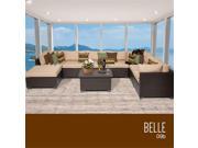 TKC Belle 9 Piece Outdoor Wicker Patio Furniture Set