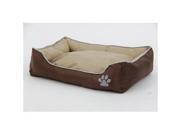 NorthLight Waterproof Plush Oxford Pet Bed Sleeper Lounge Olive Tan Gray Brown Small