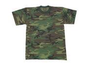 Fox Outdoor 64 14CX CAMO XXL Mens Short Sleeve T Shirt Woodland Camouflage 2 Extra Large