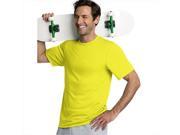 Hanes 4820 Cool Dri Tagless Men T Shirt Size Three Extra Safety Green