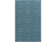 Artistic Weavers AWIP2180 58 Impression Poppy Rectangle Hand Tufted Area Rug Blue Teal 5 x 8 ft.