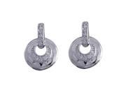 Dlux Jewels Sterling Silver Oval Donut Post Earrings