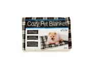 Bulk Buys OF411 2 Cozy Plaid Pet Blanket with Fleece Padding 2 Piece