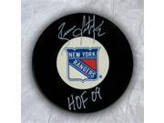 AJ Sports World LEEB103051 BRIAN LEETCH New York Rangers Autographed Hockey Puck with HOF Note