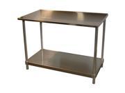 Prairie View 16gaST303472 16 Gauge Stainless Top Table 34 to 35.5 x 30 x 72 in.