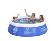 NorthLight Inflatable Above Ground Prompt Set Swimming Pool Blue White 8 ft. x 25 in.
