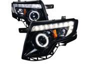 Spec D Tuning 2LHP EDG07G TM Smoke Gloss Housing Projector Headlights for 07 to 10 Ford Edge Black 15 x 23 x 24 in.
