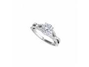 Fine Jewelry Vault UBNR50937EW14D Criss Cross White Gold Ring With Brilliant Cut Diamond