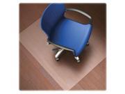 Lorell LLR82826 Hard Floor Chairmat Wide 45 in. x 53 in. Lip 25 in. x 12 in. Clear
