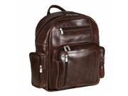 Piel Leather 3028 BRN Vintage Travel Backpack Brown