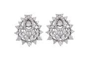 Dlux Jewels wht Brass White Cubic Zirconia Earrings