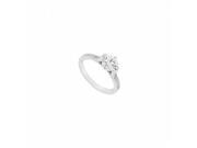 Fine Jewelry Vault UBJ1602AAGCZ CZ Engagement Ring Sterling Silver 0.75 CT CZs