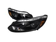 Spec D Tuning 2LHP FOC12JM TM Projector Headlight for 12 to Up Ford Focus Black 13 x 22 x 30 in.