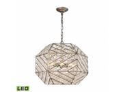 ELK Group International 11837 8 LED Constructs 8 Light LED Chandelier Weathered Zinc 16 x 20 x 20 in.