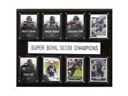 CandICollectables 1215SB49SS8C NFL 12 x 15 in. New England Patriots Super Bowl XLIXI 8 Card Plaque