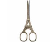 Products From Abroad M124 002 Designer Embroidery Scissors 5.5 in. Eiffel Tower Gold