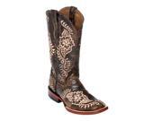 Ferrini 8129309065B Ladies Wild Flower Boot Chocolate S Toe Size 6.5B