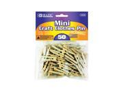 Bazic Products 3438 24 BAZIC Mini Natural Clothes Pin 50 Pack Case of 24