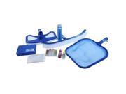 NorthLight Premium Blue White Swimming Pool Cleaning Maintenance Set with Test Kit 5 Piece