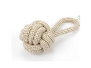 NorthLight Knotted Beige Ropie Ball with Handle Durable Puppy Dog Chew Toy