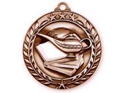 Simba WAM908B 1.75 in.Wreath Medallion Book Lamp Medal Bronze