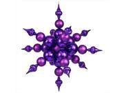 NorthLight 39 in. Huge Purple Commercial Shatterproof Radical 3 D Snowflake Christmas Ornament