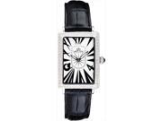 Gio Monaco 244 A Angelo Lii Womens White Dial Black Leather Watch