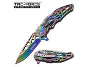 Tac Force TF 856RB Assisted Opening Rainbow Spider Web Folding Knife