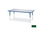 RAINBOW ACCENTS 6403JCA119 KYDZ ACTIVITY TABLE RECTANGLE 24 in. x 48 in. 24 in. 31 in. HT GRAY GREEN