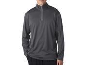 Bodek And Rhodes 71315888 8230 UltraClub Mens Cool Dry Sport 1 By 4 Zip Pullover Charcoal 3XL