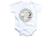 Trevco Popeye Fun With Crayons Infant Snapsuit White Small 6 Months