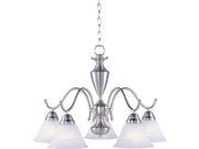 Maxim Lighting 12062MRSN Newport 17.5 H 5 Light Chandelier Satin Nickel