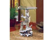 Zingz Thingz 37918 Howling Wolf Glass Top Table