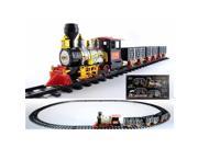 NorthLight 20 Piece Black Red Battery Operated Lighted Animated Classic Train Set
