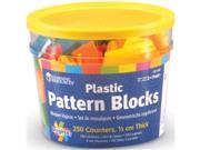 Learning Resources LER3550 Plastic Pattern Blocks Brights Toys
