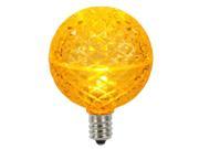 NorthLight Club LED G50 Yellow Amber Replacement Christmas Light Bulbs E12 Base Pack 25