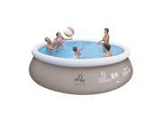 NorthLight Inflatable Above Ground Prompt Swimming Pool Set Gray White 18 ft. x 48 in.