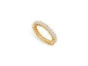 Fine Jewelry Vault UB14YSQ150CZ229 One Half CT CZ Eternity Band in 14K Yellow Gold 32 Stones