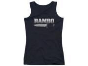 Trevco Rambo First Blood Knife Juniors Tank Top Black Small